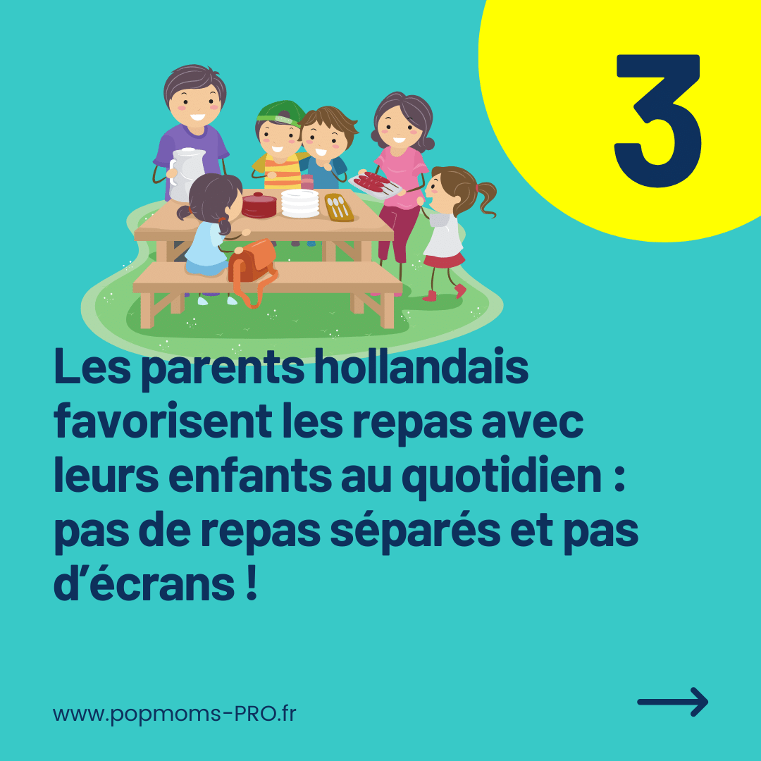 Les parents hollandais favorisent les repas avec leurs enfants au quotidien : pas de repas séparés et pas d’écrans !